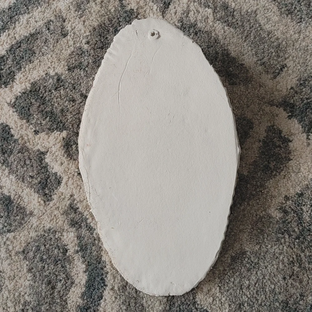 Wall Pocket Vintage Handcrafted Artisian Clay Wall Art Tripple Stem Vase